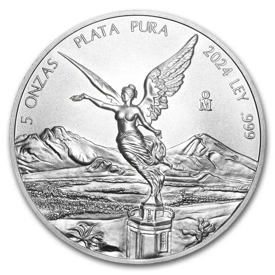 Mexico Libertad Silver 5 oz (ounce) coin Banco de México