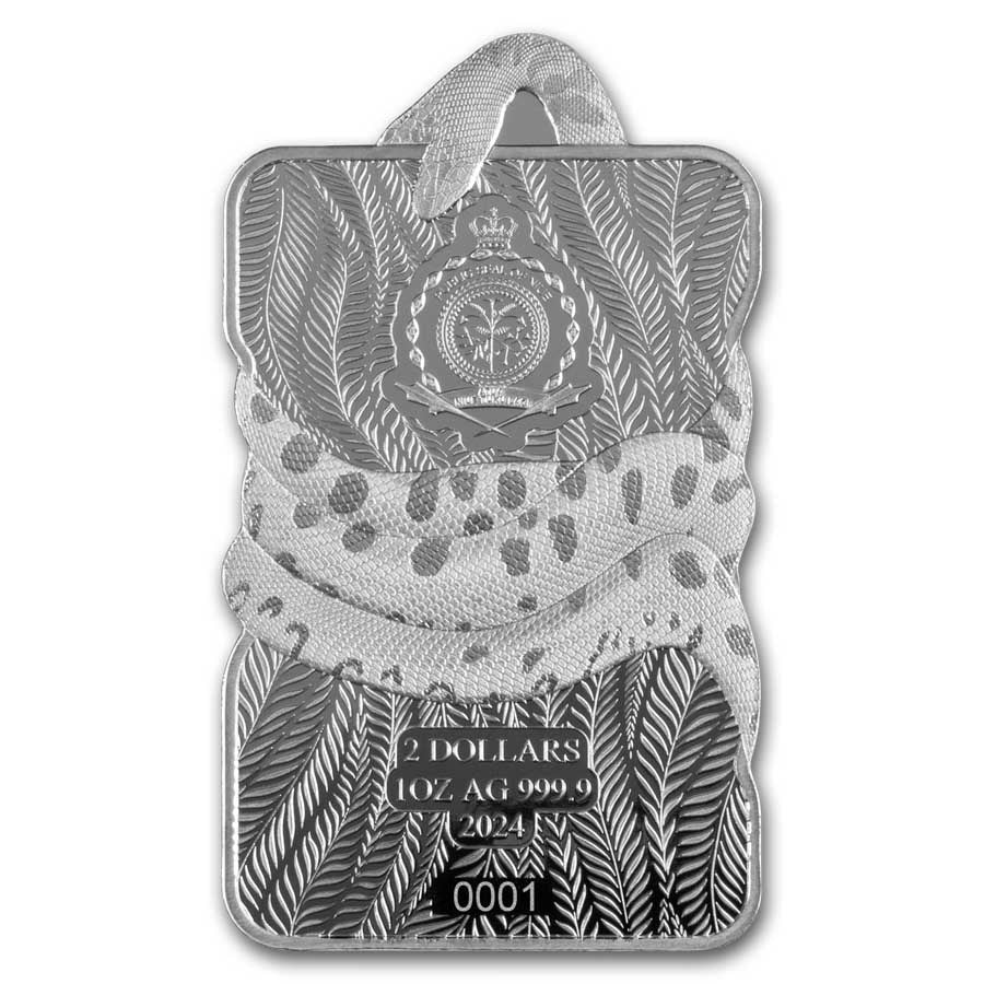 PAMP Suisse Green Anaconda Silver 1 oz (ounce) Bar