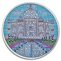 Palau Taj Mahal Dot Art Silver 3 oz (ounce) coin