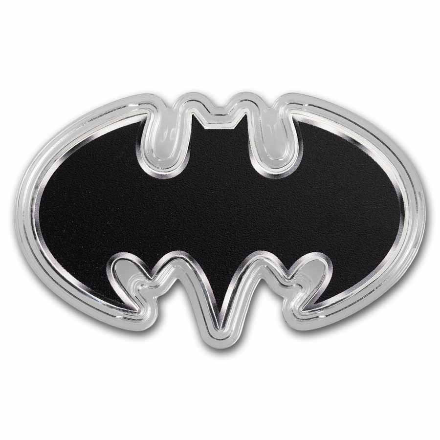 Batman Batarang Shaped Colorized Silver 1 oz (ounce)