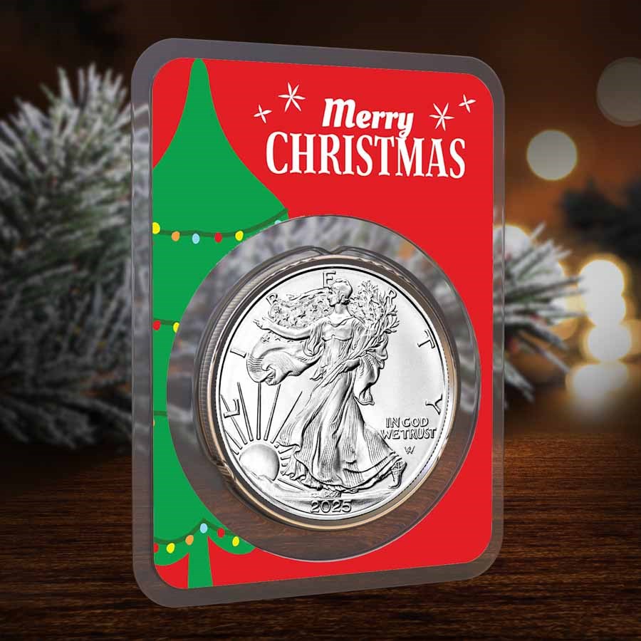 American Eagle Merry Christmas Silver 1 oz (ounce)