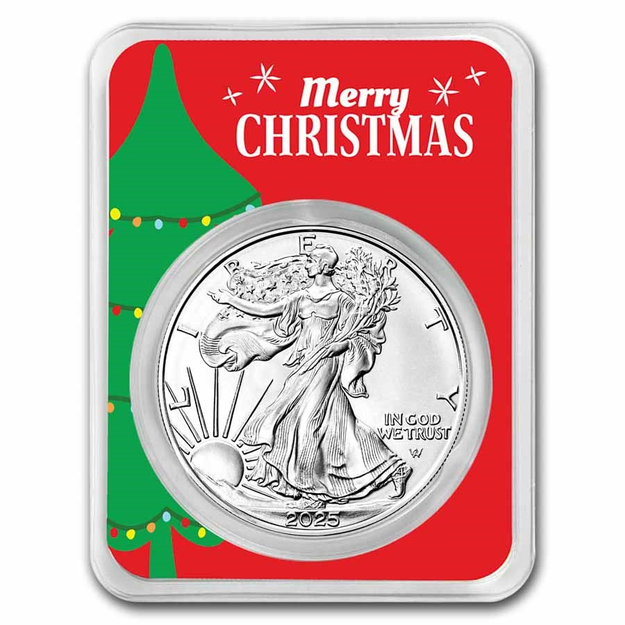 American Eagle Merry Christmas Silver 1 oz (ounce)