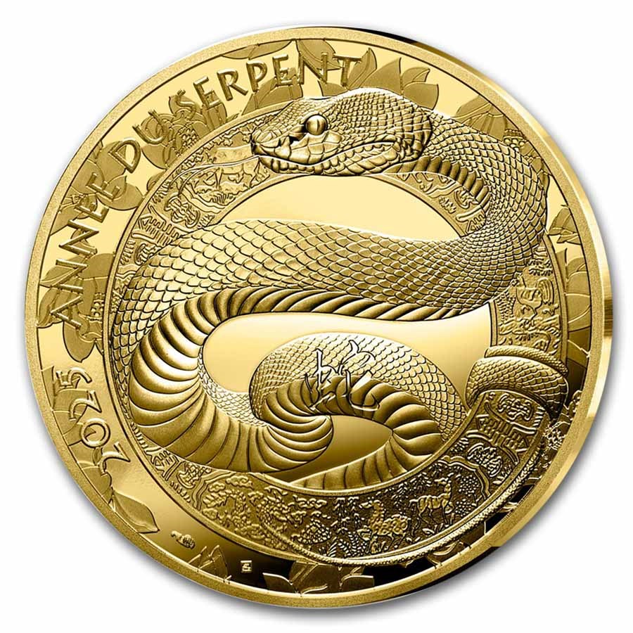 France Lunar Snake Gold 1/4 oz (ounce) coin