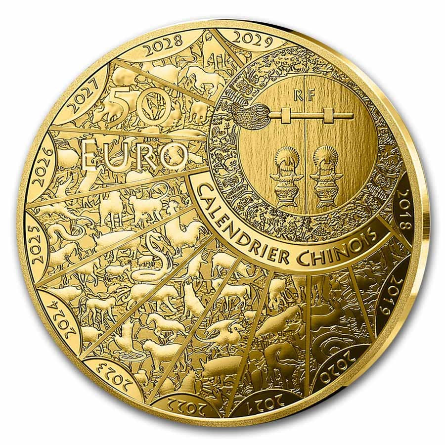 France Lunar Snake Gold 1/4 oz (ounce) coin