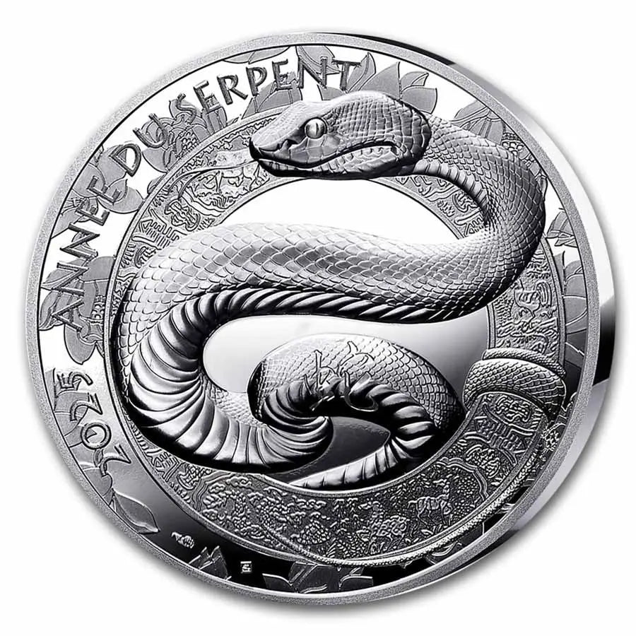 France Lunar Snake Silver 1 oz (ounce) coin Monnaie de Paris