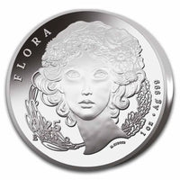 Italy Flora and Fauna The Daisy Silver 1 oz (ounce) coin