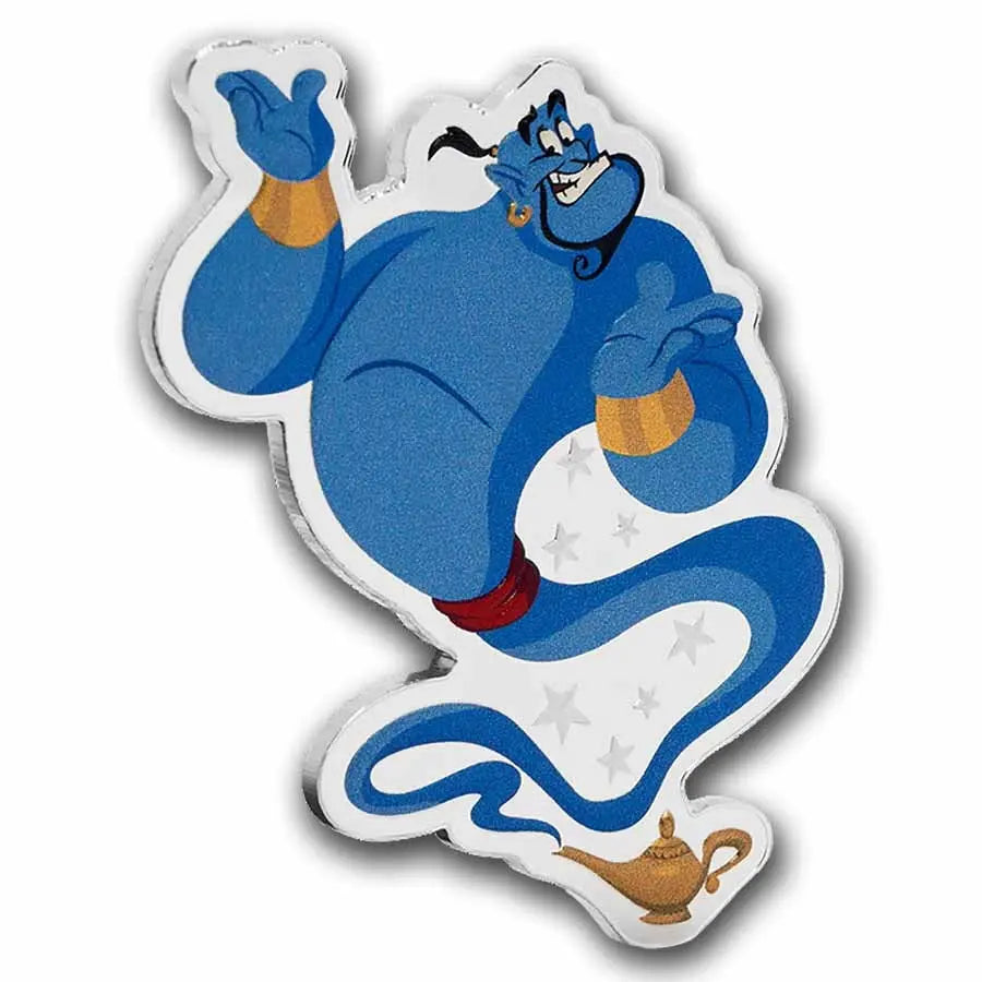 Disney Aladdin Genie Silver 1 oz (ounce) New Zealand Mint