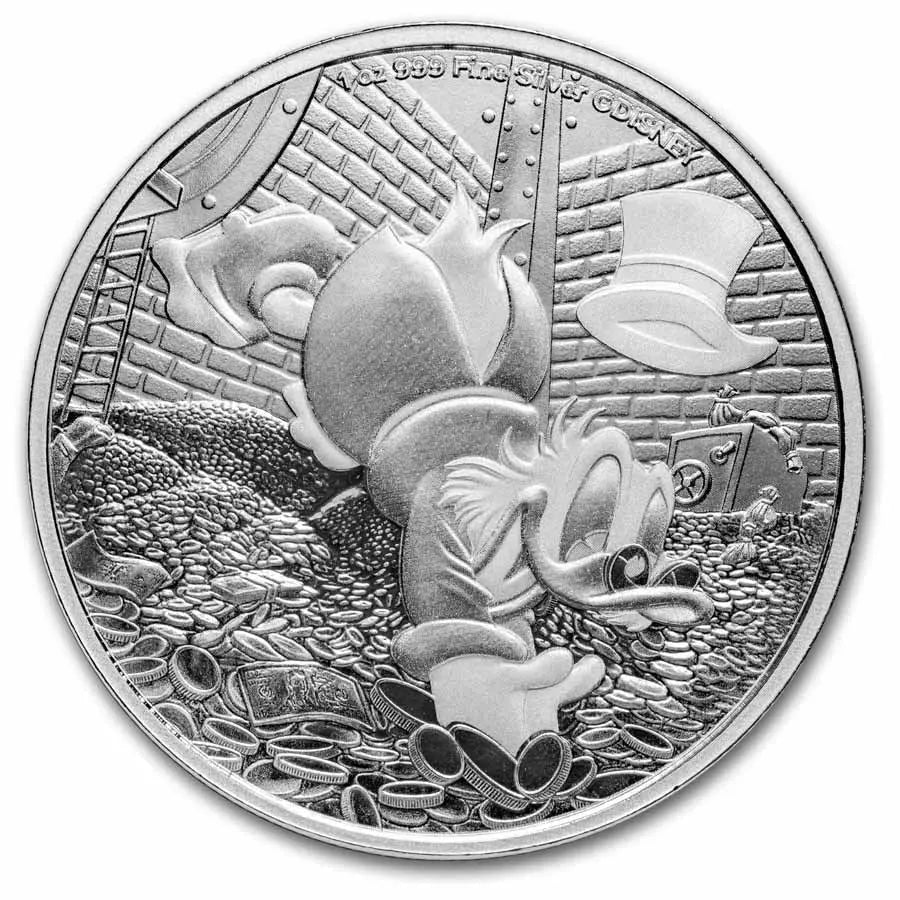 Scrooge McDuck Silver 1 oz (ounce) coin 9Fine Mint