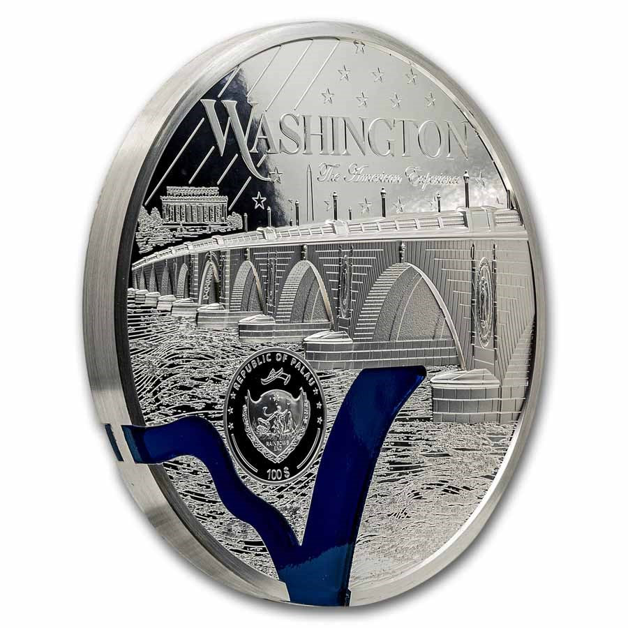 Palau Tiffany Art Metropolis: Washington D.C. Silver 1 kilo coin