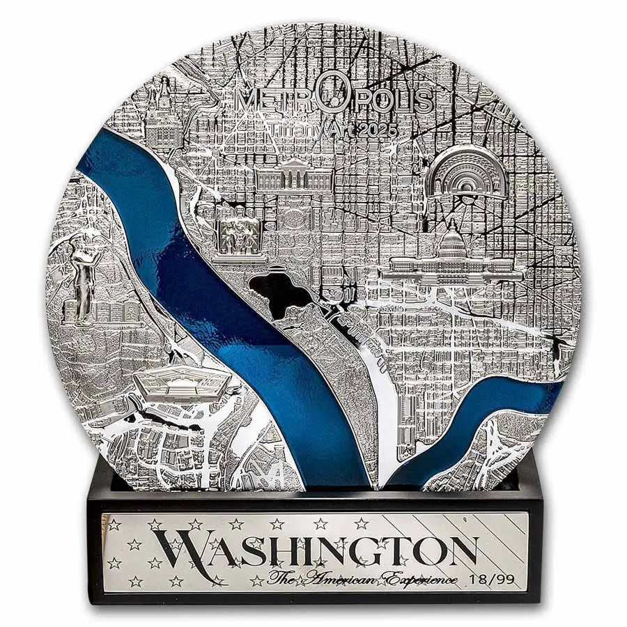 Palau Tiffany Art Metropolis: Washington D.C. Silver 1 kilo coin Coin Invest Trust