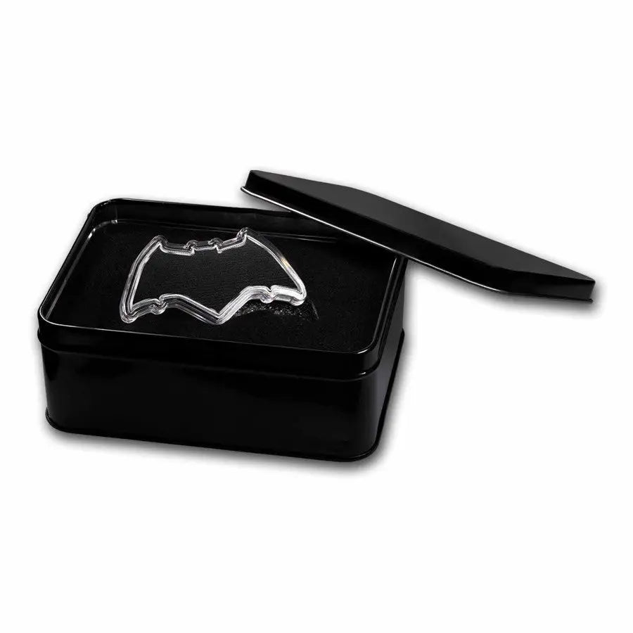Batman Batarang Shaped Colorized Silver 1 oz (ounce) MDM Mint