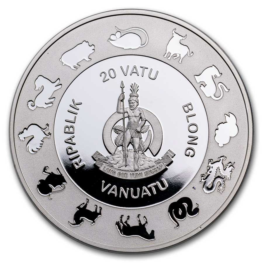 Vanuatu Lunar Snake Silver 1 oz (ounce) coin