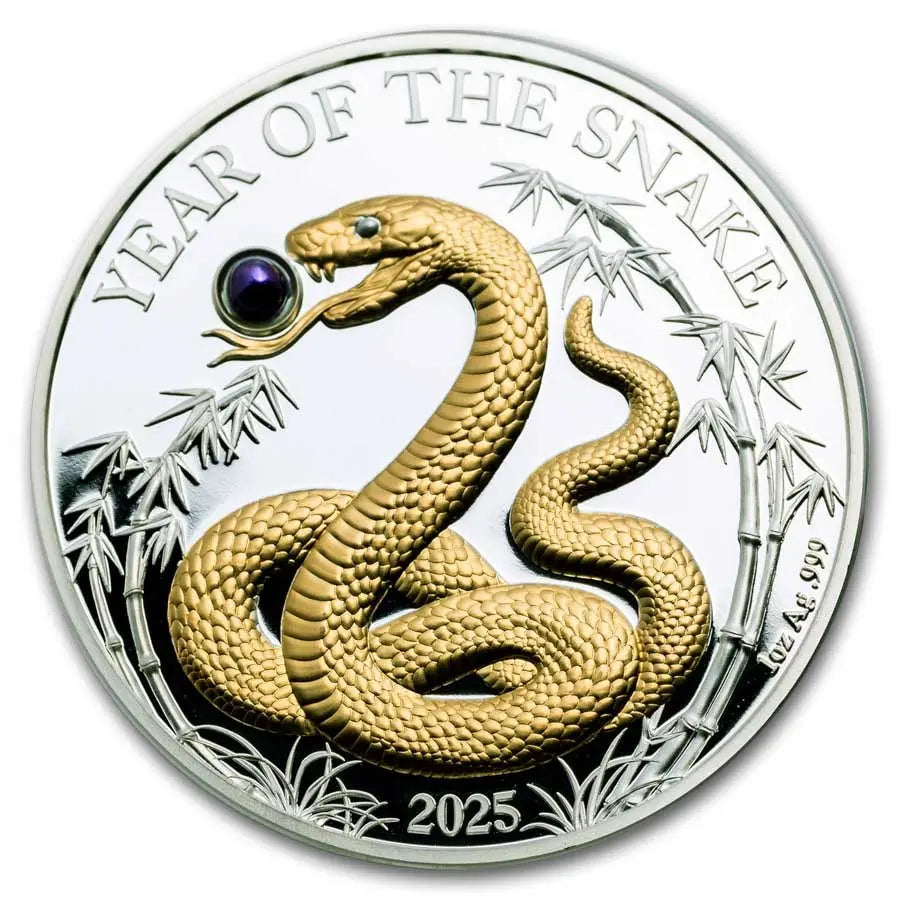 Vanuatu Lunar Snake Silver 1 oz (ounce) coin MDM Mint