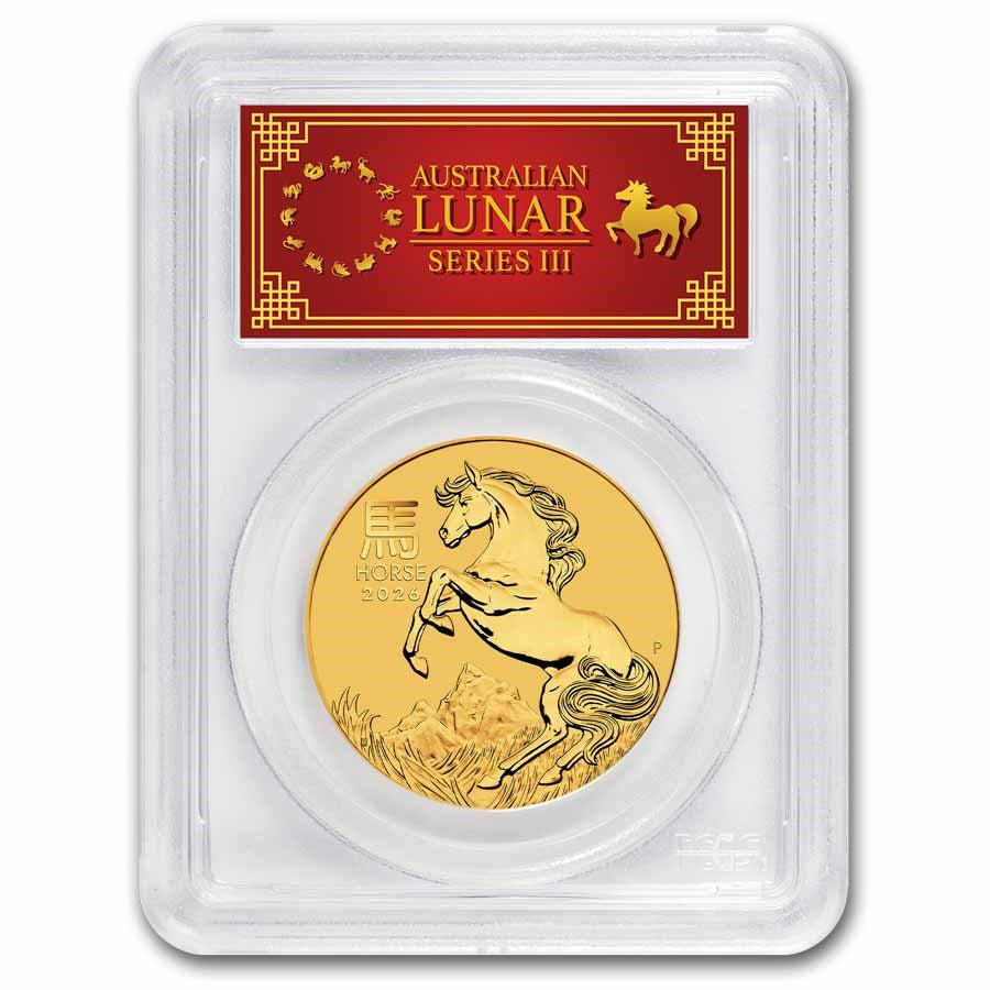 Australia Lunar Horse PCGS MS-70 Gold 1 oz (ounce) coin