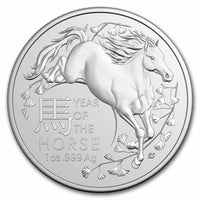 Australia Lunar Galloping Horse Silver 1 oz (ounce) coin