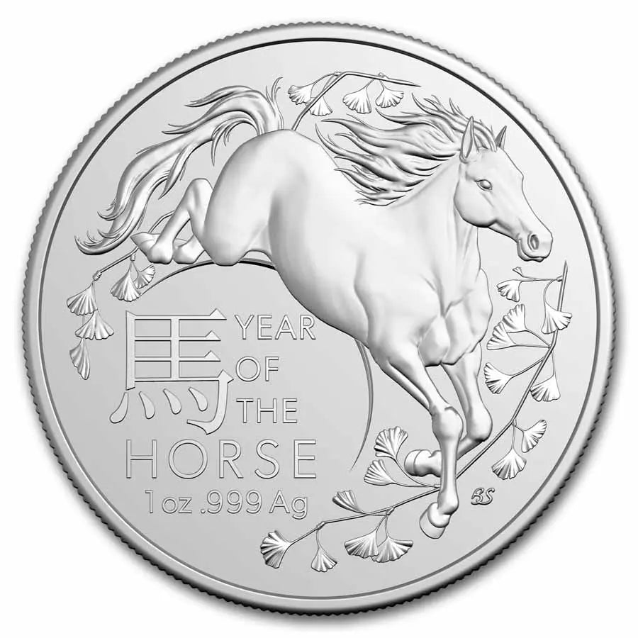Australia Lunar Galloping Horse Silver 1 oz (ounce) coin The Royal Australian Mint