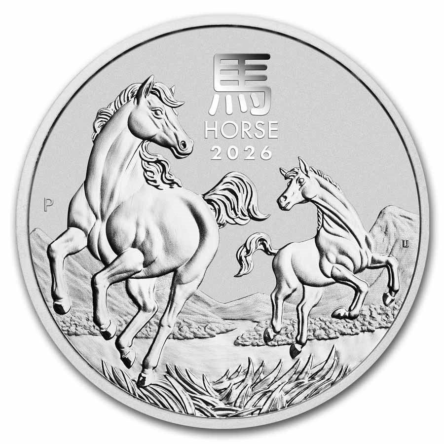 Australia Lunar Horse Silver 2 oz (ounce) coin