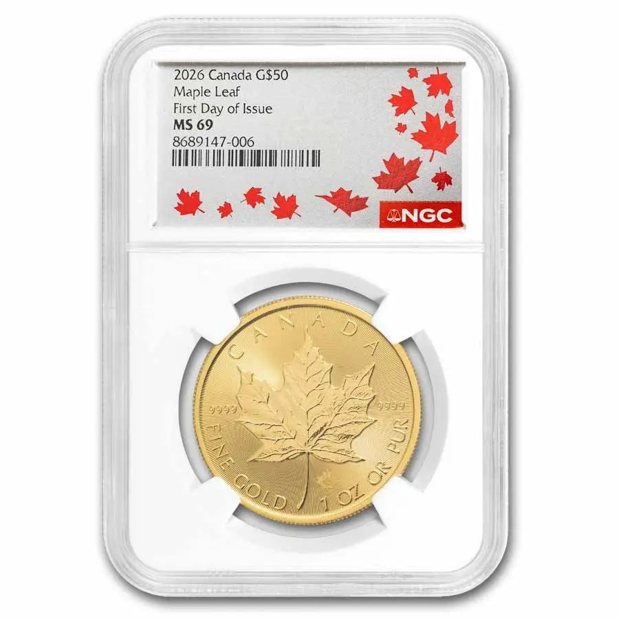 Canada Maple Leaf NGC MS-69 Gold 1 oz (ounce) coin The Royal Canadian Mint