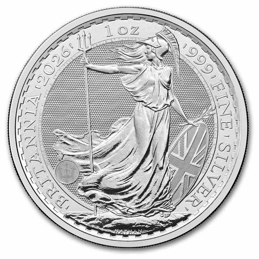 Great Britain Britannia King Charles Silver 1 oz (ounce) coin