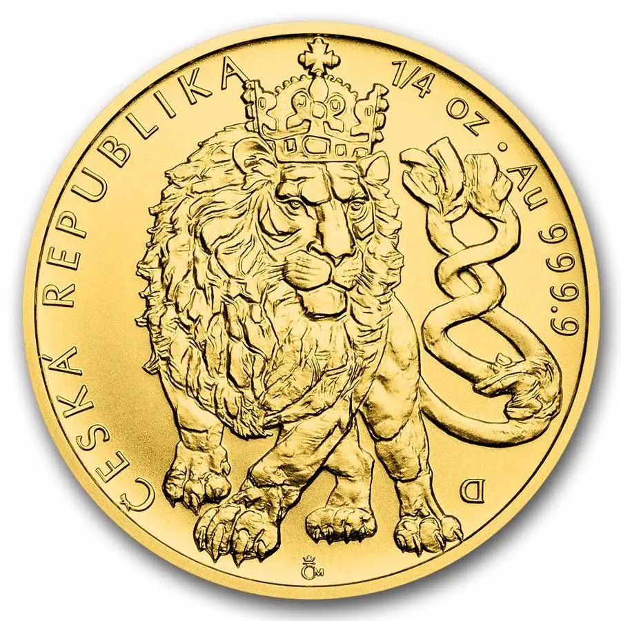 Czech Lion 2026 Gold 1/4 oz (ounce) coin The Czech Mint