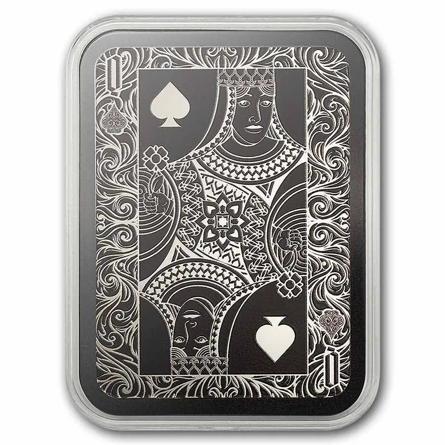 PAMP Suisse Queen of Spades Silver 1 oz (ounce) Bar PAMP Suisse