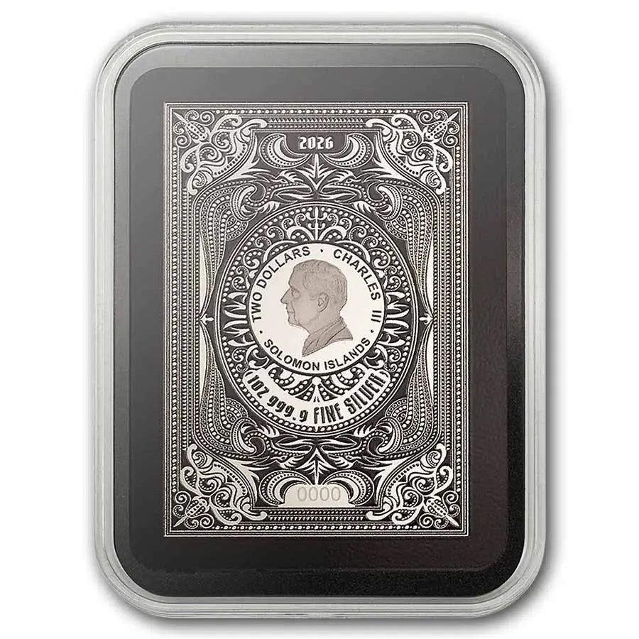 PAMP Suisse Queen of Spades Silver 1 oz (ounce) Bar PAMP Suisse