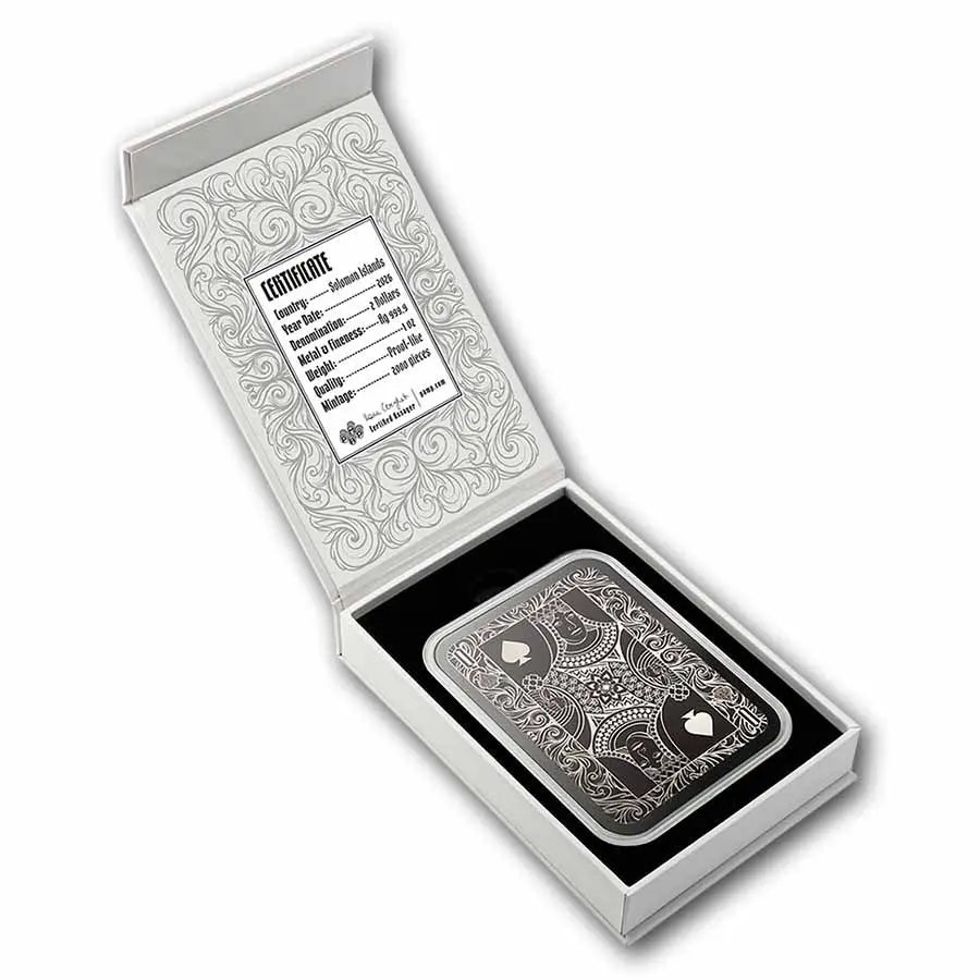 PAMP Suisse Queen of Spades Silver 1 oz (ounce) Bar PAMP Suisse