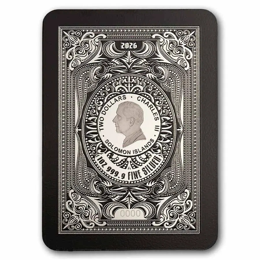 PAMP Suisse Queen of Spades Silver 1 oz (ounce) Bar PAMP Suisse