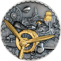 Steampunk Aviation Silver 1 kilo coin