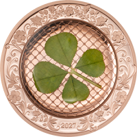 Four-Leaf Clovers of Luck Silver 1 oz (ounce) coin