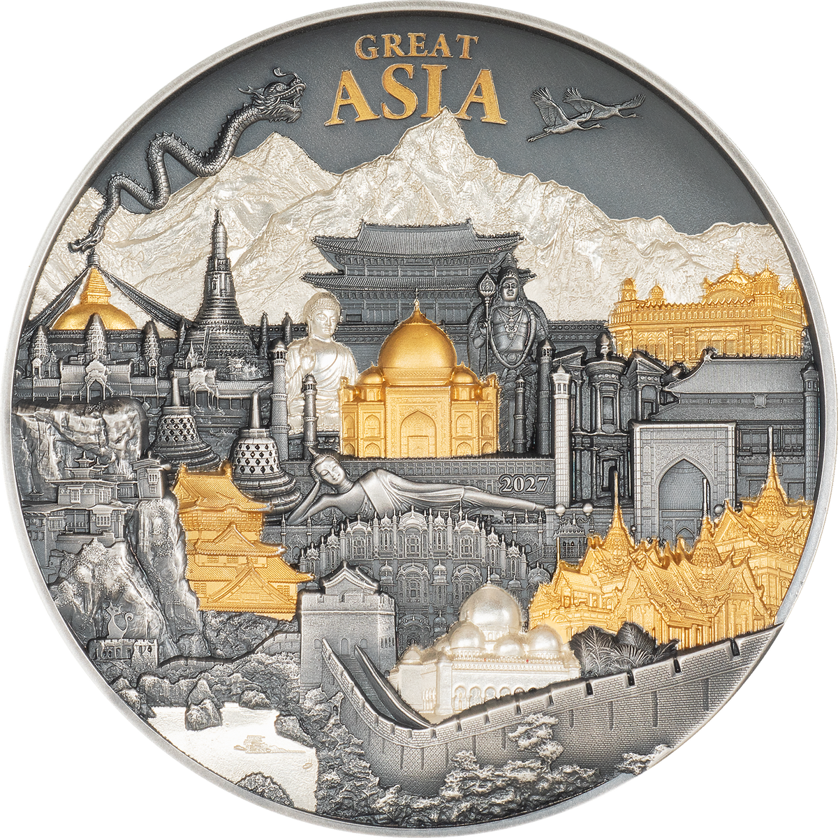 Hidden Treasure Great Asia Silver 3 oz (ounce)