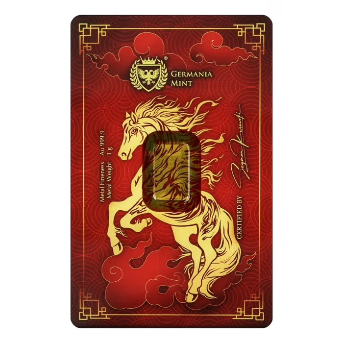 Germania Lunar Horse Gold 1 gram Bar