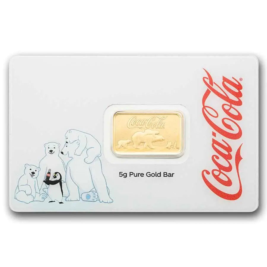 PAMP Suisse Coca Cola Polar Bear & Friends Gold 5 gram Bar PAMP Suisse