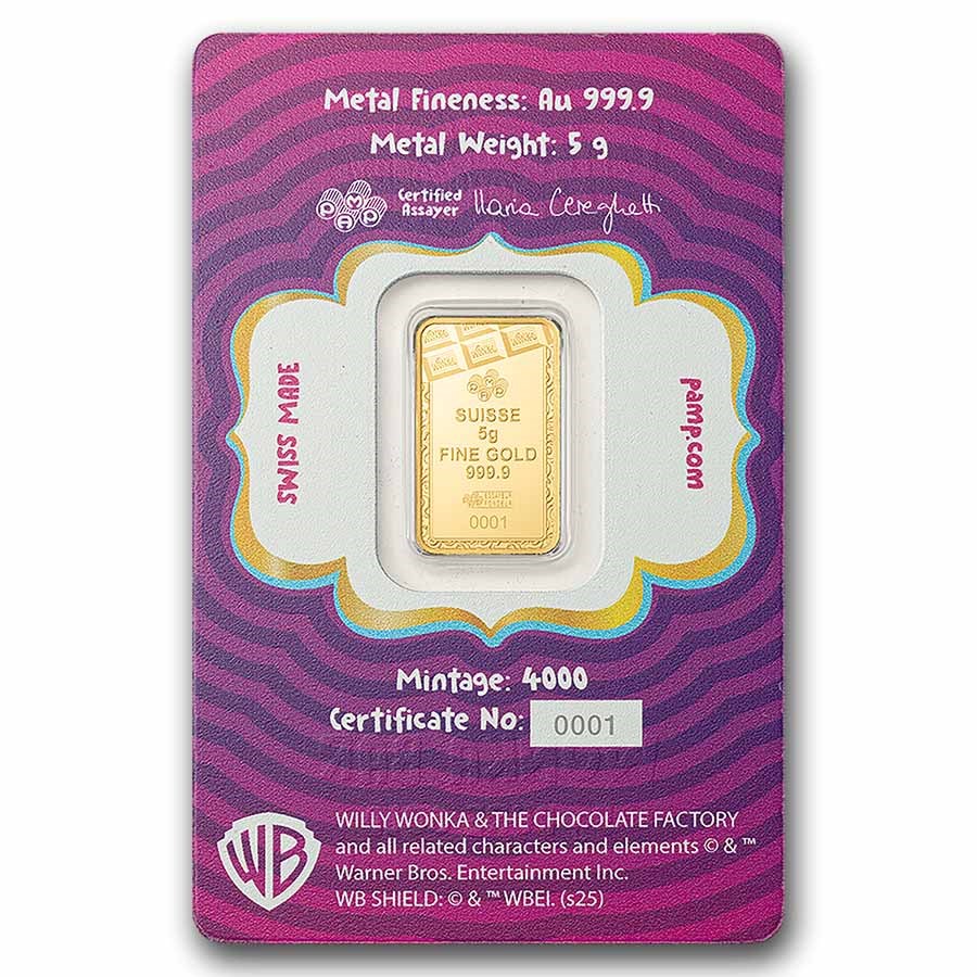 PAMP Suisse Willy Wonka Gold 5 gram Bar