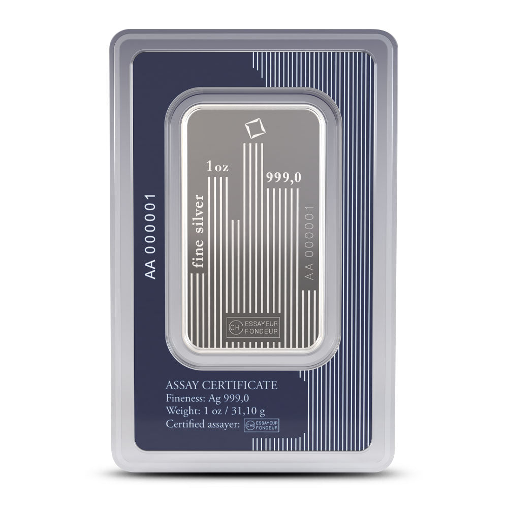 Valcambi Skyline Silver 1 oz (ounce) Bar