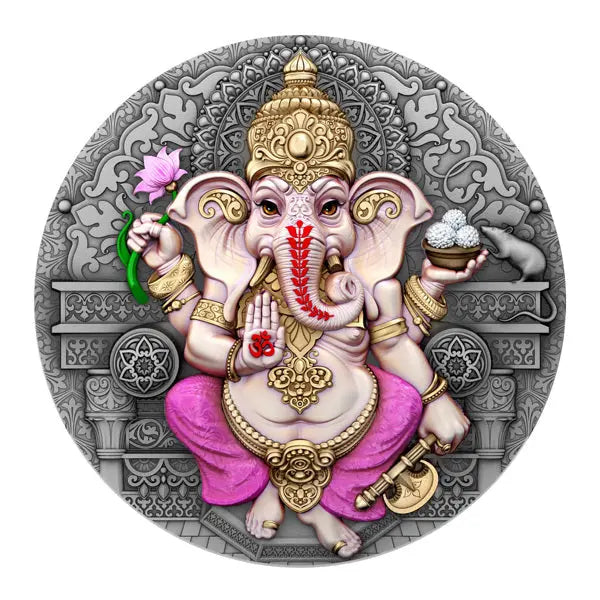 Ganesha Silver 2 oz (ounce) coin - ABConcept Gold Store AE