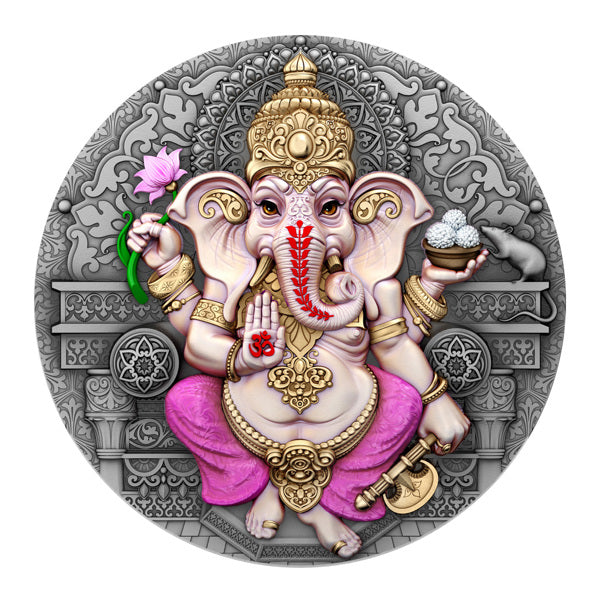 Ganesha Silver 2 oz (ounce) coin
