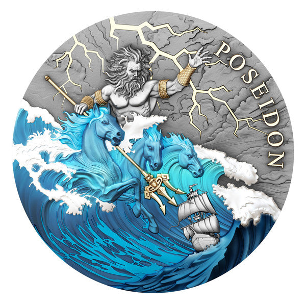 Poseidon Silver 2 oz (ounce) coin
