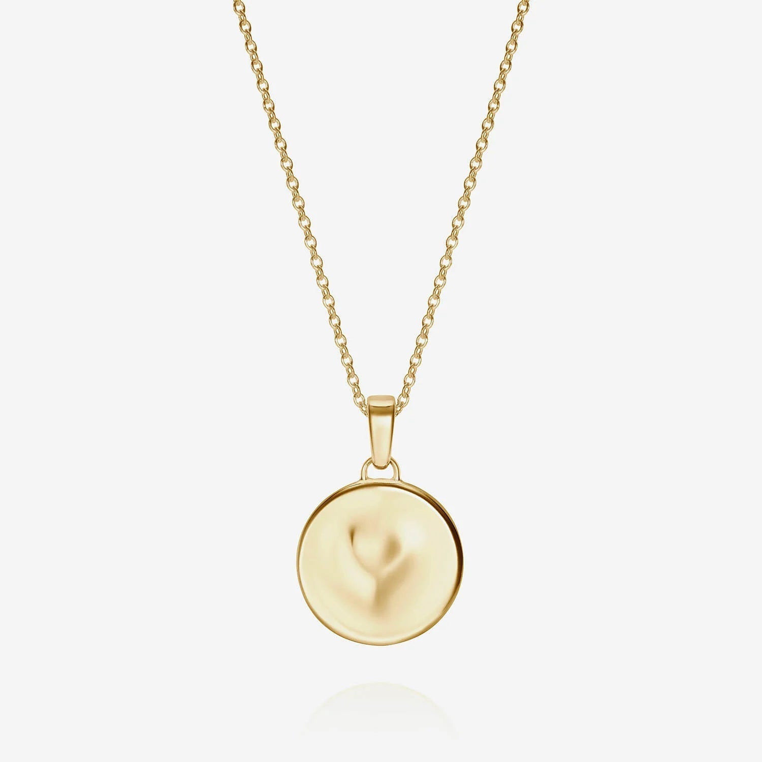 886 Caustic Heart Pendant With Chain in 18ct Yellow Gold