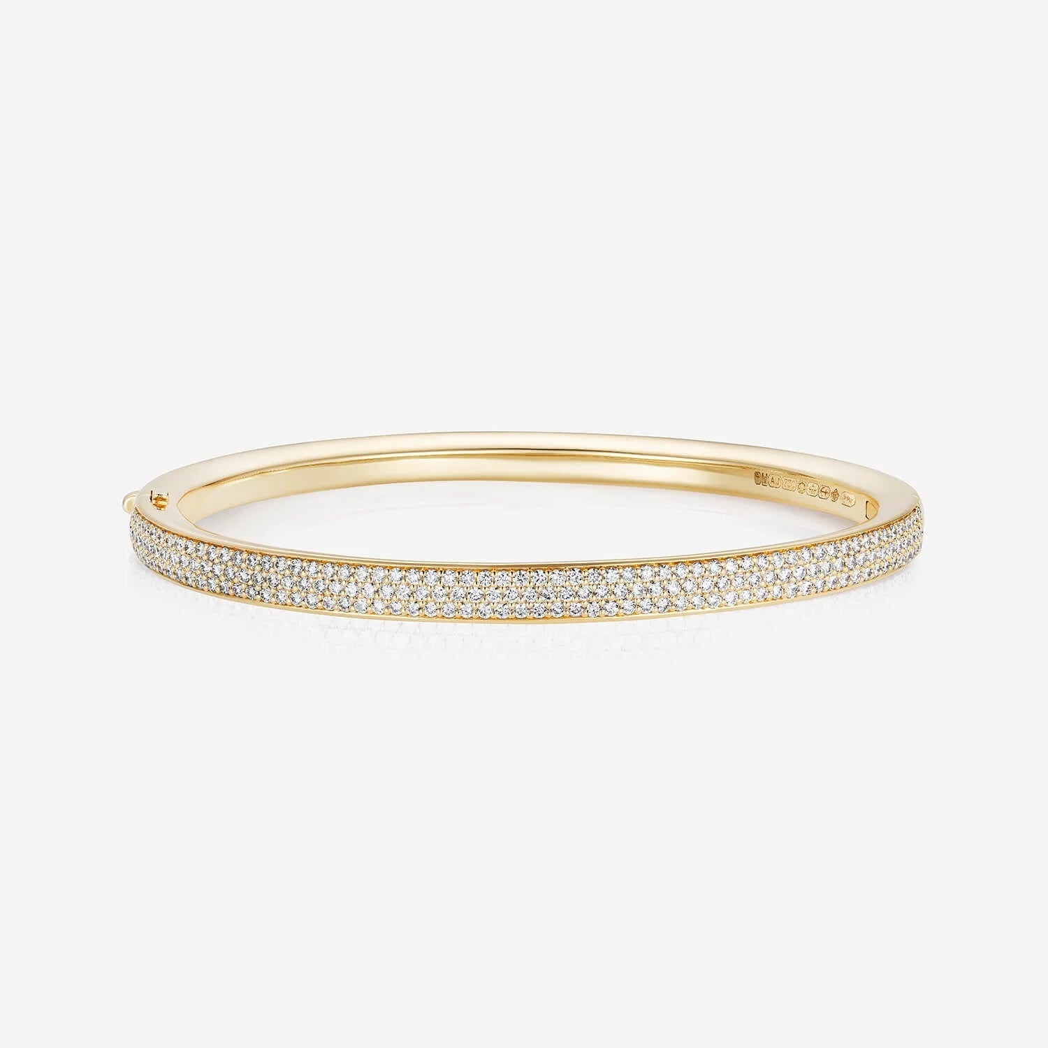 886 Pavé Bangle Bracelet in 18ct Yellow Gold