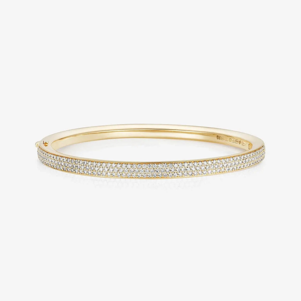 886 Pavé Bangle Bracelet in 18ct Yellow Gold 886 The Royal Mint