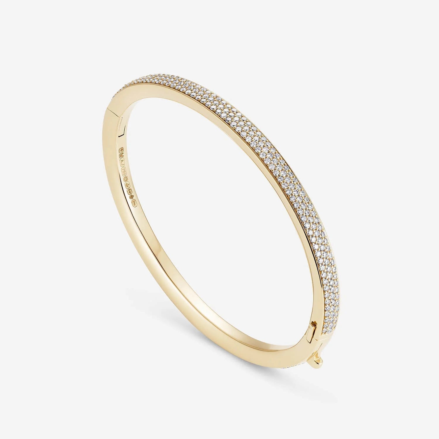 886 Pavé Bangle Bracelet in 18ct Yellow Gold