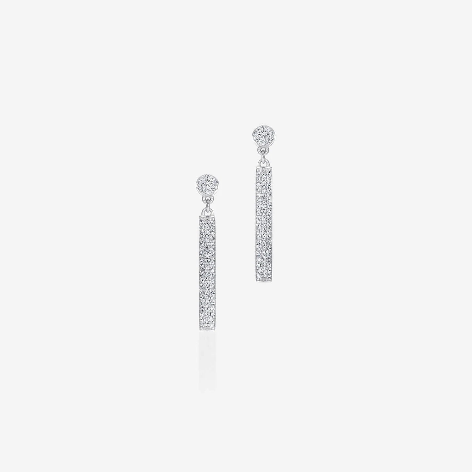 886 Pavé Drop Earrings in 18ct White Gold