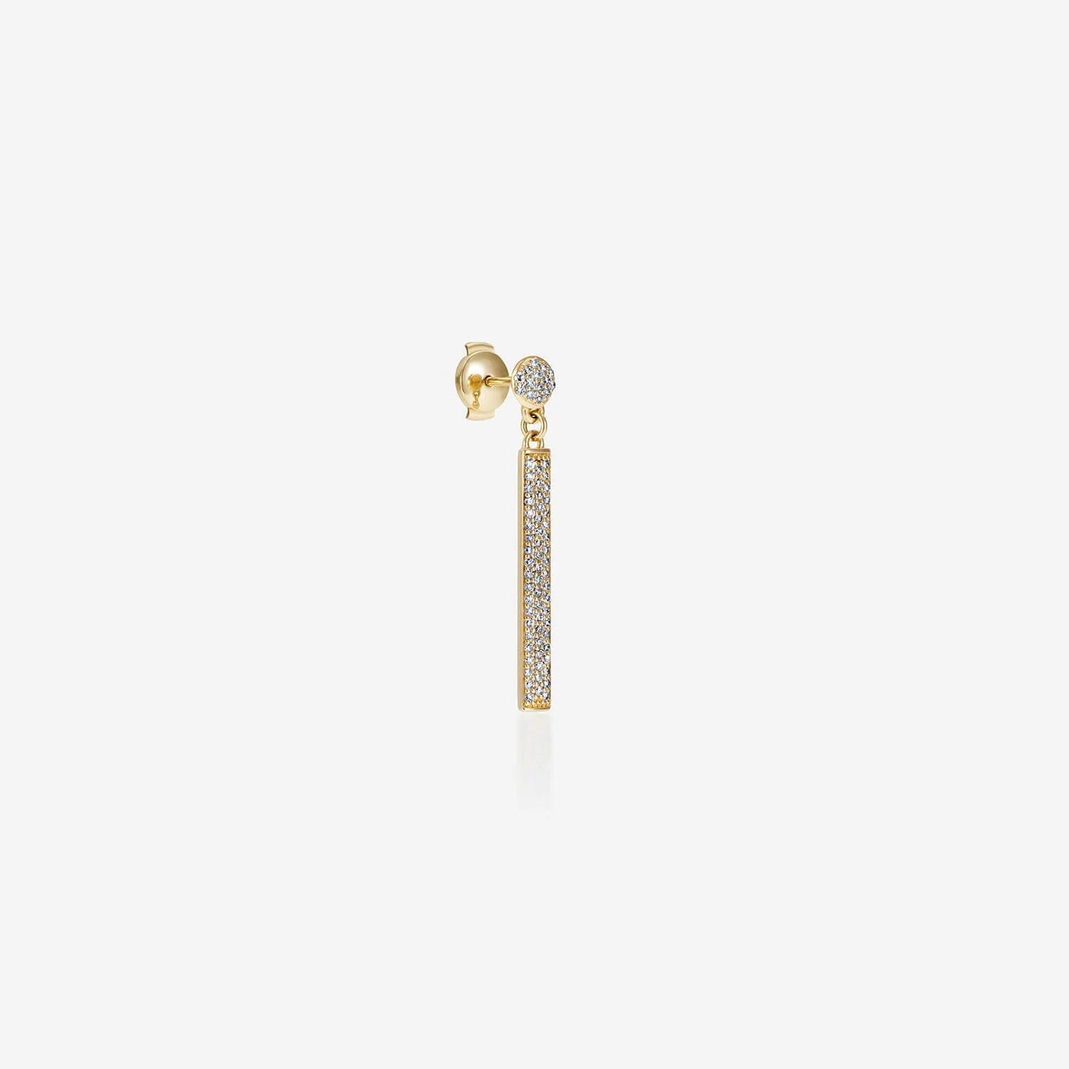 886 Pavé Drop Earrings in 18ct Yellow Gold