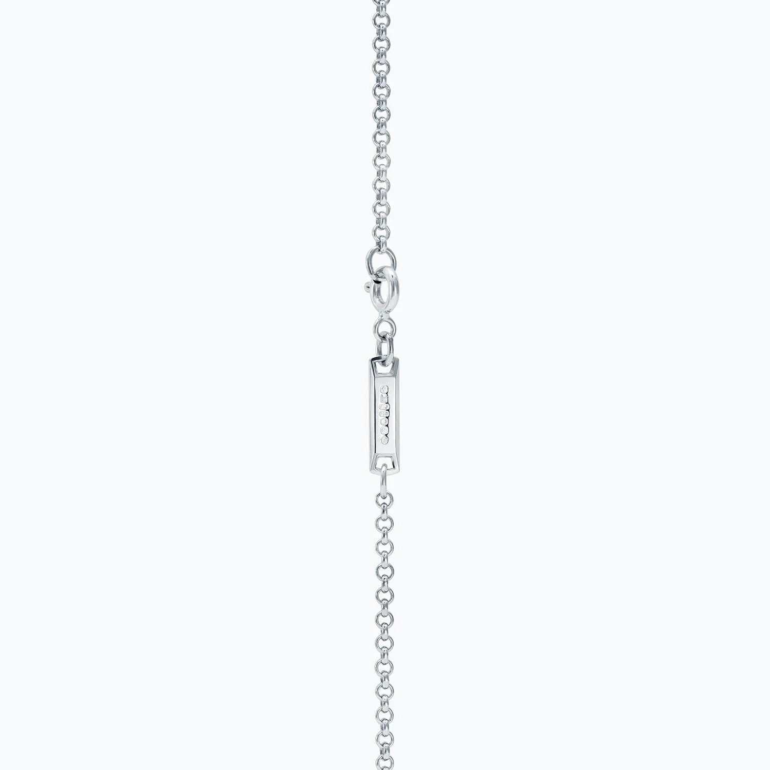 886 T-Bar With Chain in 18ct White Gold