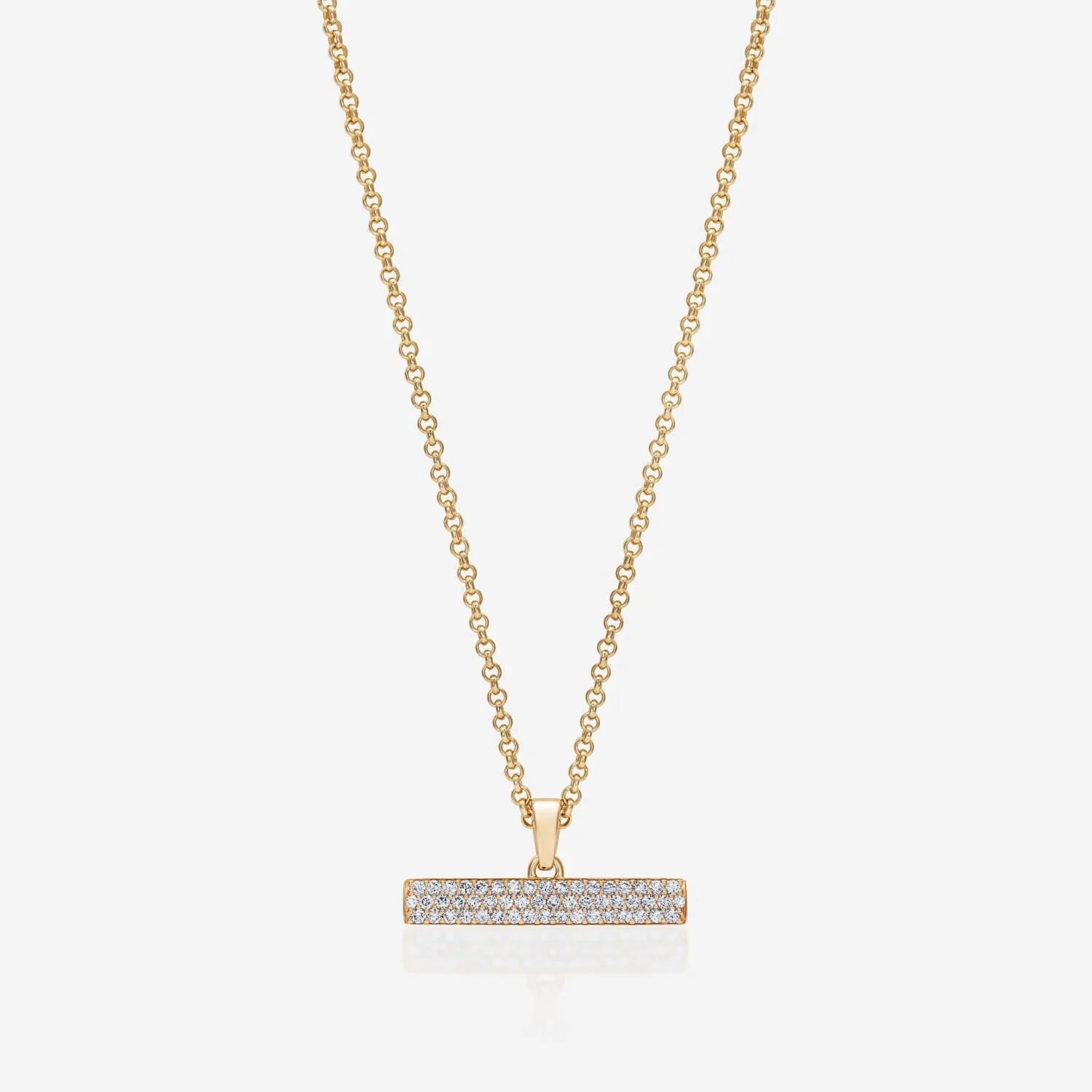 886 T-Bar With Chain in 18ct Yellow Gold