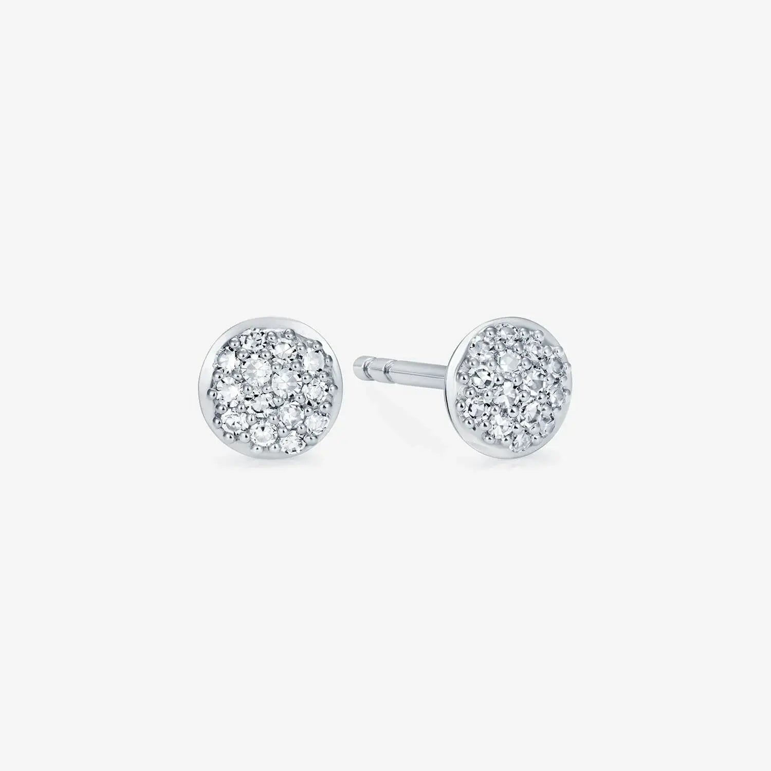 886 Pavé Stud Earrings in 18ct White Gold 886 The Royal Mint