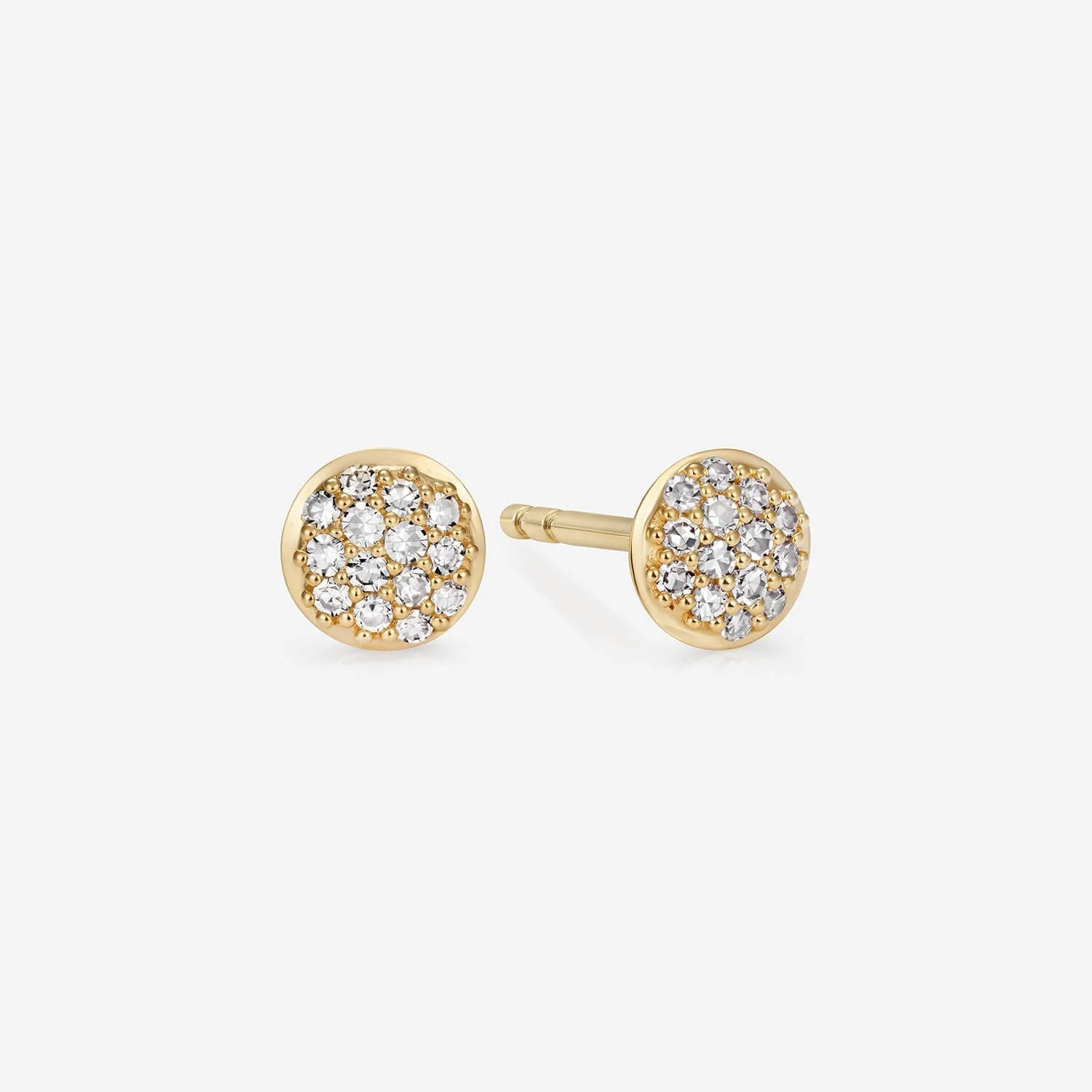 886 Pavé Stud Earrings in 18ct Yellow Gold