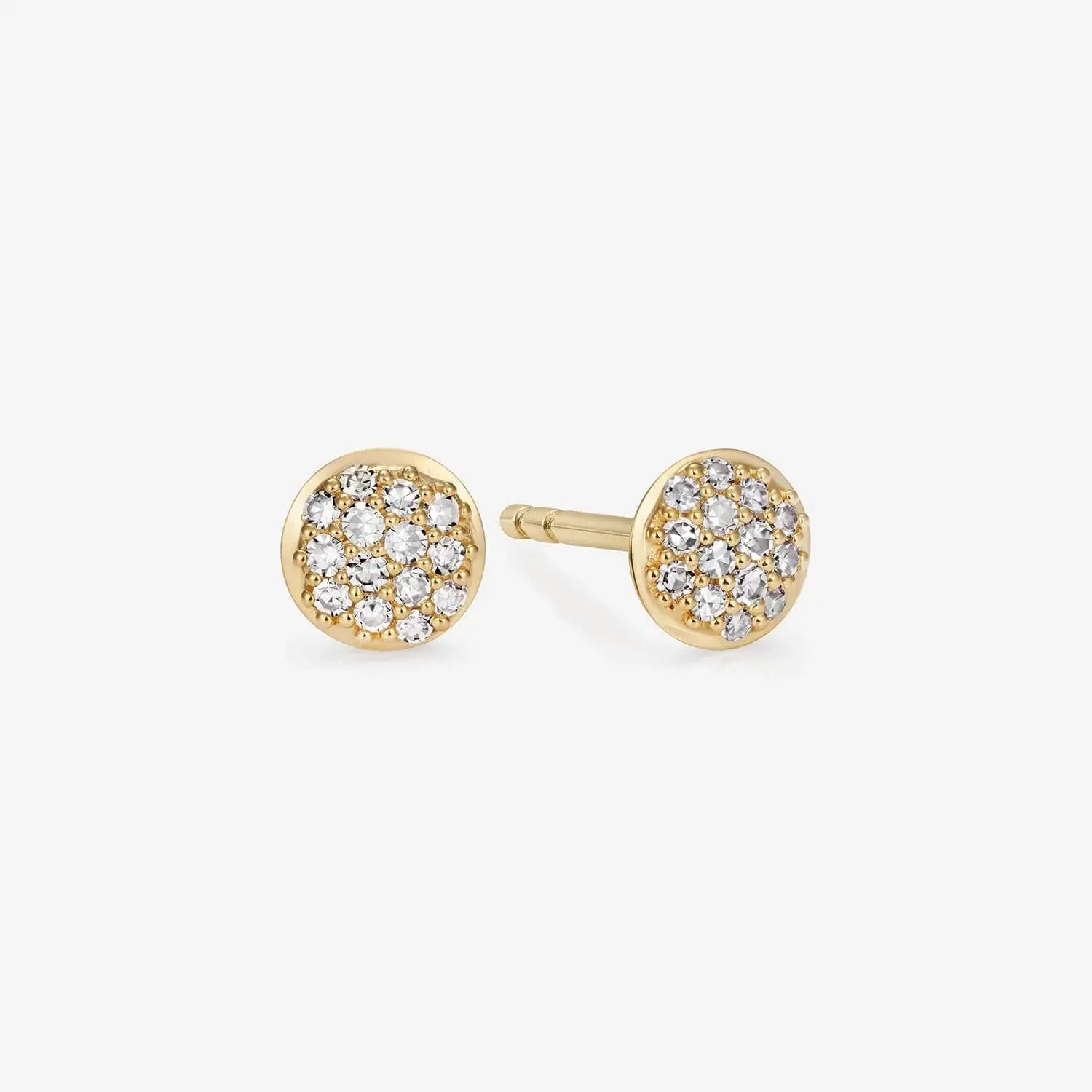 886 Pavé Stud Earrings in 18ct Yellow Gold 886 The Royal Mint