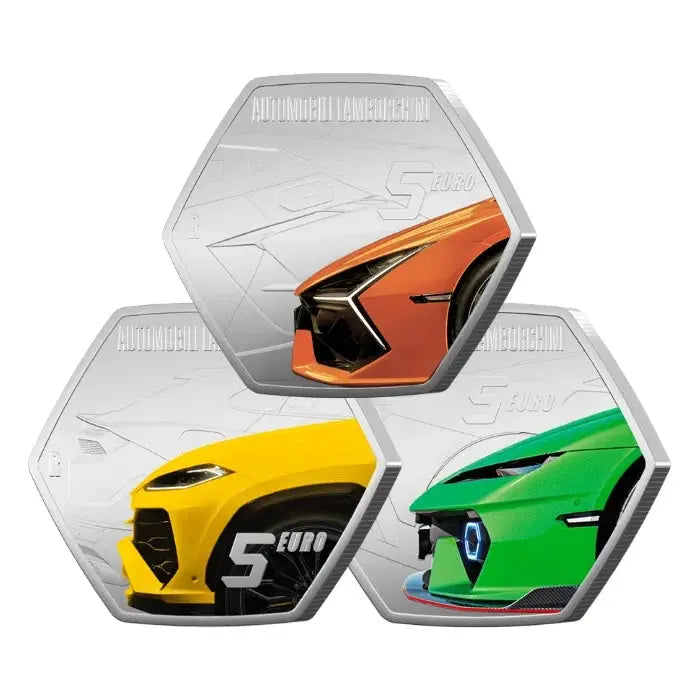 Lamborghini Italian Excellences Silver 3 oz (ounce) Set Italian Mint IPZS